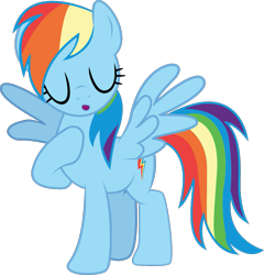 Size: 995x1037 | Tagged: safe, artist:ponkus, derpibooru import, rainbow dash, pegasus, pony, boast busters, :o, eyes closed, female, mare, open mouth, simple background, solo, transparent background, vector