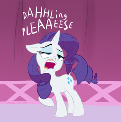 Size: 595x599 | Tagged: safe, artist:furseiseki, rarity, pony, unicorn, character parody, darling, faic, hoers, majestic as fuck, solo