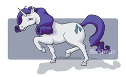 Size: 1024x632 | Tagged: safe, artist:shelbelly, rarity, pony, unicorn, female, mare, purple mane, realistic, solo, white coat