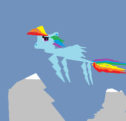 Size: 704x680 | Tagged: safe, artist:the_shave, derpibooru exclusive, derpibooru import, rainbow dash, pegasus, pony, 1000 hours in ms paint, solo, stylistic suck