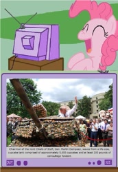 Size: 619x899 | Tagged: safe, pinkie pie, earth pony, pony, cupcake, exploitable meme, tank (vehicle), tv meme