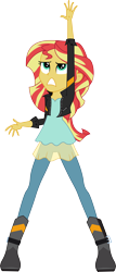 Size: 4700x11000 | Tagged: safe, artist:anonimowybrony, edit, sunset shimmer, equestria girls, my past is not today, rainbow rocks, absurd resolution, clothes, inkscape, leather jacket, looking up, simple background, solo, transparent background, vector