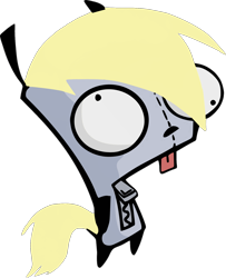 Size: 1300x1603 | Tagged: safe, derpy hooves, pegasus, pony, female, gir, invader zim, mare, solo