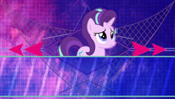 Size: 2560x1440 | Tagged: safe, artist:illumnious, artist:laszlvfx, edit, starlight glimmer, pony, solo, wallpaper, wallpaper edit