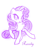 Size: 400x540 | Tagged: safe, artist:amatan-pe, rarity, pony, unicorn, female, mare, pixiv, purple mane, solo, white coat