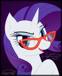 Size: 2980x3607 | Tagged: safe, artist:iflysna94, rarity, pony, unicorn, female, glasses, mare, purple mane, solo, white coat