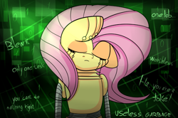 Size: 989x657 | Tagged: safe, artist:extradan, fluttershy, pegasus, pony, robot, flutterbot, solo