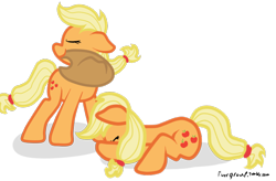 Size: 802x525 | Tagged: safe, artist:furrgroup, applejack, earth pony, pony, 30 minute art challenge, clone, female, mare