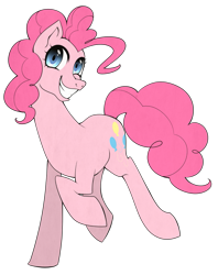 Size: 713x900 | Tagged: safe, artist:stalkerpony, pinkie pie, earth pony, pony, female, mare, pink coat, pink mane, simple background, solo, transparent background