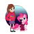 Size: 930x930 | Tagged: safe, artist:planetrina, pinkie pie, earth pony, pony, clothes, crossover, gravity falls, mabel pines, sweater