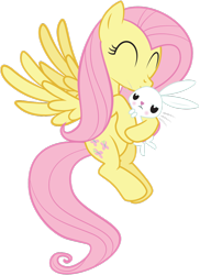Size: 900x1237 | Tagged: safe, angel bunny, fluttershy, pegasus, pony, blushing, kissing, simple background, transparent background, vector