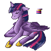 Size: 100x100 | Tagged: safe, artist:glitchyscythemiester, derpibooru import, twilight sparkle, twilight sparkle (alicorn), alicorn, pony, female, mare, solo, sprite