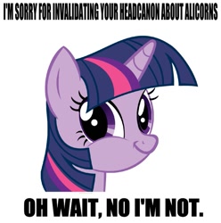 Size: 735x740 | Tagged: safe, derpibooru import, twilight sparkle, twilight sparkle (alicorn), alicorn, image macro, meta, text, twiface