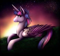 Size: 796x734 | Tagged: safe, artist:pocki07, derpibooru import, dusk shine, prince dusk, twilight sparkle, twilight sparkle (alicorn), alicorn, looking at you, rule 63, solo