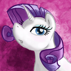 Size: 1600x1600 | Tagged: safe, artist:lopilot, rarity, pony, unicorn, bust, portrait, solo