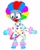 Size: 800x1000 | Tagged: safe, artist:rainheart94, pinkie pie, earth pony, pony, circus afro, clothes, clown, costume, solo