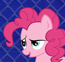 Size: 414x394 | Tagged: safe, pinkie pie, earth pony, pony, costanza face, face, ishygddt, meme, parody, solo