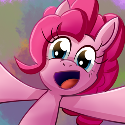 Size: 800x800 | Tagged: safe, artist:senx, pinkie pie, earth pony, pony, bust, portrait, selfie, smiling, solo