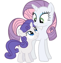 Size: 1600x1661 | Tagged: safe, artist:lucefudu, rarity, sweetie belle, pony, unicorn, palette swap, simple background, transparent background, vector