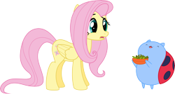 Size: 12153x6512 | Tagged: safe, artist:emedina13, fluttershy, pegasus, pony, absurd resolution, bravest warriors, catbug, crossover, sugar peas