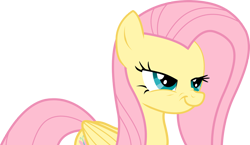 Size: 1500x868 | Tagged: safe, artist:kamartenn, fluttershy, pegasus, pony, nose wrinkle, simple background, transparent background, vector