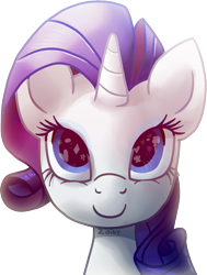 Size: 807x1066 | Tagged: safe, artist:zoiby, rarity, pony, unicorn, bust, portrait, solo