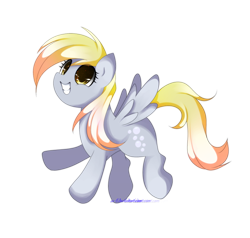 Size: 800x763 | Tagged: safe, artist:beabi-chan, derpy hooves, pegasus, pony, female, happy, mare, solo