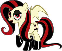 Size: 1380x1133 | Tagged: safe, artist:alisonwonderland1951, fluttershy, pegasus, pony, evil, goff, goth, simple background, solo, transparent background, vector