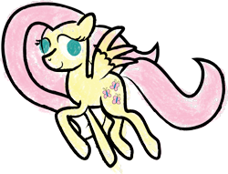 Size: 1135x868 | Tagged: safe, artist:alisonwonderland1951, fluttershy, pegasus, pony, female, mare, pink mane, solo, yellow coat