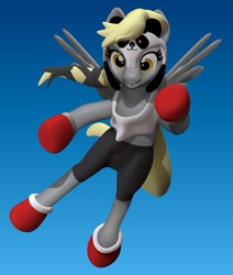 Size: 770x909 | Tagged: safe, artist:harikon, derpy hooves, panda, pegasus, pony, 3d, boxing, cg, solo