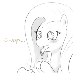 Size: 650x650 | Tagged: safe, fluttershy, pegasus, pony, explicit source, female, ice cream, mare, simple background, white background