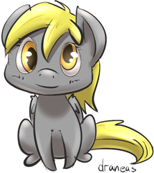 Size: 592x667 | Tagged: safe, artist:draneas, derpy hooves, pegasus, pony, cute, doodle, female, mare, simple background, solo, white background