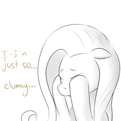 Size: 650x650 | Tagged: dead source, safe, fluttershy, pegasus, pony, dialogue, explicit source, female, mare, simple background, solo, white background