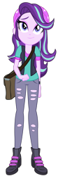 Size: 2685x8065 | Tagged: safe, artist:remcmaximus, starlight glimmer, equestria girls, mirror magic, spoiler:eqg specials, absurd resolution, boots, clothes, cute, female, glimmerbetes, ripped pants, shoes, simple background, smiling, solo, transparent background, vector
