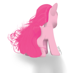 Size: 1841x1840 | Tagged: safe, artist:that808signature, pinkie pie, earth pony, pony, female, mare, pink coat, pink mane, solo, trace