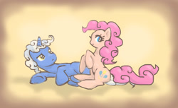 Size: 3271x2000 | Tagged: safe, artist:yokkishai, pinkie pie, pokey pierce, earth pony, pony, female, male, pokeypie, straight