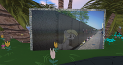 Size: 1920x1017 | Tagged: safe, derpy hooves, pegasus, pony, female, mare, second life, vietnam memorial