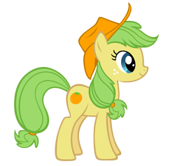 Size: 1532x1460 | Tagged: safe, artist:durpy, color edit, applejack, mosely orange, uncle orange, earth pony, pony, female, mare, rule 63, simple background, solo, transparent background, vector