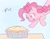 Size: 657x508 | Tagged: safe, artist:biscuitpone, pinkie pie, earth pony, pony, female, mare, pie, pink coat, pink mane, solo