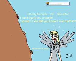 Size: 2046x1652 | Tagged: safe, artist:sigmatheartist, derpy hooves, human, ask ponies as humans, humanized, muffin, tumblr