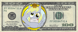 Size: 800x337 | Tagged: safe, artist:icebreak23, derpy hooves, pegasus, pony, federal reserve note, female, mare, money, solo