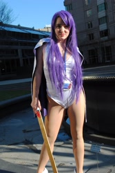 Size: 2592x3872 | Tagged: safe, artist:thebumblybee, artist:tweetnbirdy, rarity, human, anime boston, cosplay, irl, irl human, leotard, photo, solo, superhero