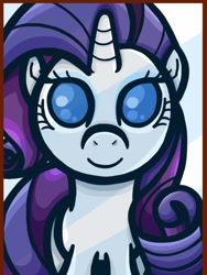 Size: 768x1024 | Tagged: safe, artist:alcoconut, rarity, pony, unicorn, female, horn, mare, solo, white coat