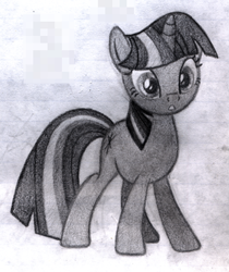 Size: 318x379 | Tagged: safe, artist:avristed, derpibooru import, twilight sparkle, monochrome, traditional art