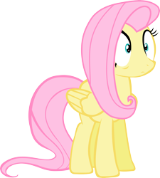 Size: 3000x3336 | Tagged: artist needed, dead source, safe, fluttershy, pegasus, pony, female, frown, mare, scared, simple background, solo, terrified, transparent background, vector, wide eyes