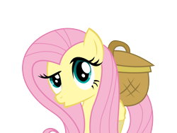 Size: 6000x4500 | Tagged: safe, artist:shadyhorseman, fluttershy, pegasus, pony, absurd resolution, basket, simple background, transparent background, vector