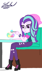 Size: 720x1280 | Tagged: safe, starlight glimmer, equestria girls, mirror magic, spoiler:eqg specials, eating, simple background, solo, white background