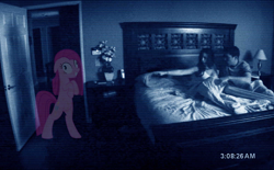 Size: 2000x1241 | Tagged: safe, pinkie pie, earth pony, ghost, ghost pony, pony, paranormal activity, pinkamena diane pie, see-through