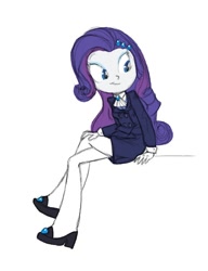 Size: 614x800 | Tagged: safe, artist:carnifex, rarity, equestria girls, clothes, female, purple hair, solo, white skin