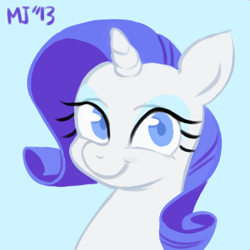 Size: 500x500 | Tagged: safe, artist:kimgoma, rarity, pony, unicorn, bust, portrait, solo